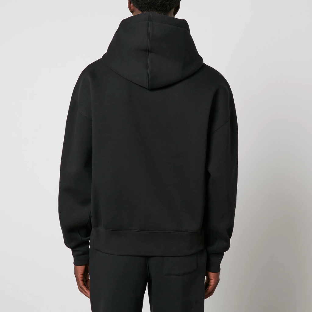 AMI Paris Tonal Logo Cotton-Jersey Hoodie - S